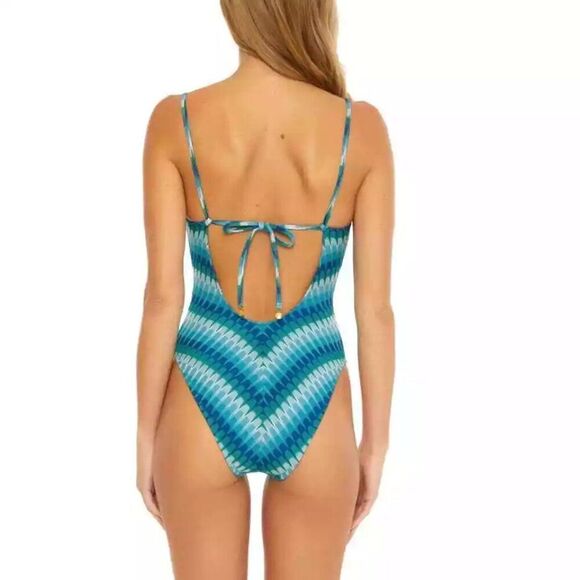 🌴 TRINA TURK 🌴 NEW - Moonray Ring Front Plunge One Piece Swimsuit - [Size 4] - Picture 3 of 16